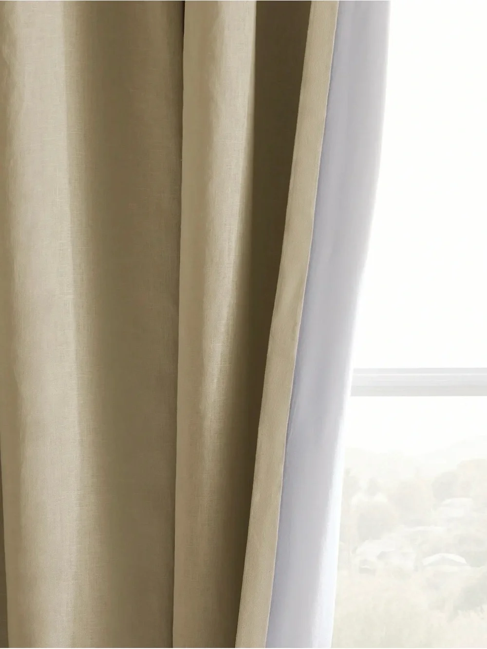 NWOT Quince European Linen Room Darkening Curtain - Single, 48 X 108 (Ivory)